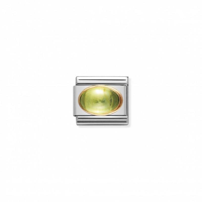 Nomination Composable Link Peridot Stone, 18K Gold