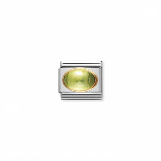 Nomination Composable Link Peridot Stone, 18K Gold