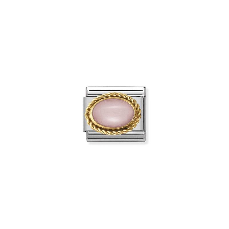 Nomination Composable Link Pink Rope Stone, 18K Gold