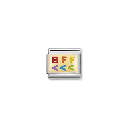 Nomination Composable Link Rainbow BFF, Left, 18K Gold & Enamel