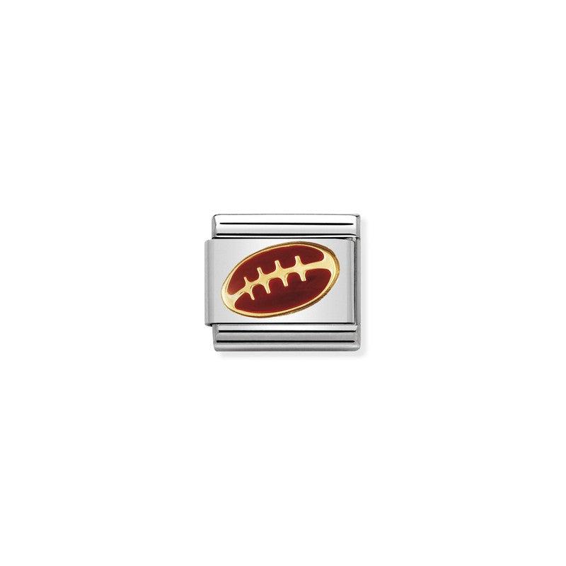 Nomination Composable Link American Football, 18K Gold & Enamel