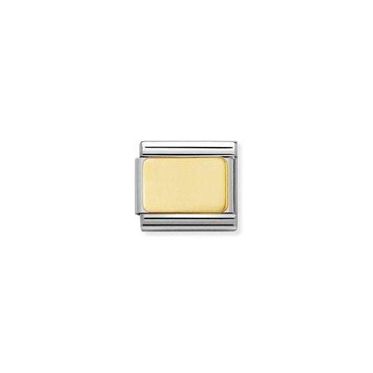 Nomination Composable Link Engravable Plate, 18K Gold