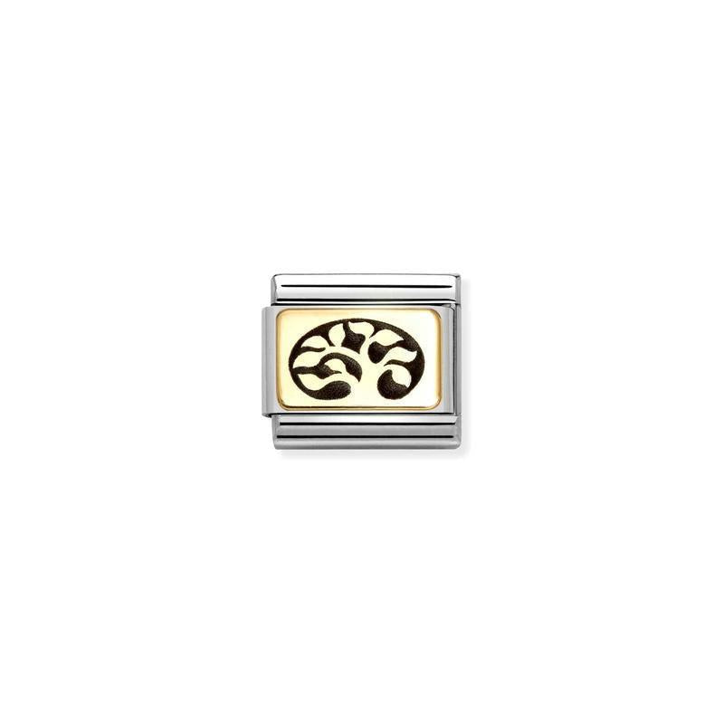Nomination Composable Link Tree of Life, 18K Gold & Enamel - front