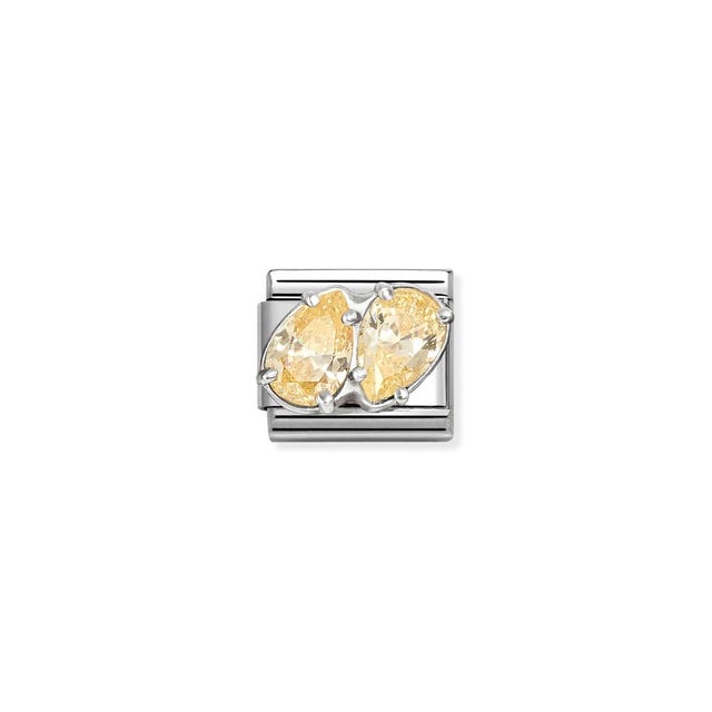 Nomination Composable Link, Yellow Twin Drops