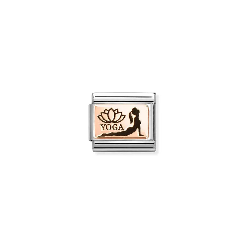 Nomination Composable Link Yoga Cobra Pose, 9K Rose Gold