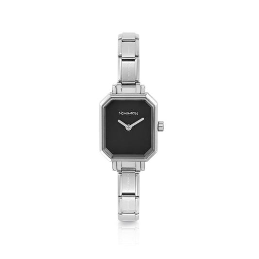 Nomination Composable Paris Watch, Black Rectangular, Stainless Steel