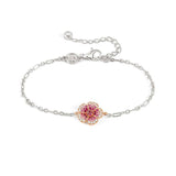 Nomination Crysalis Bracelet, Flower, Pink Cubic Zirconia, Silver