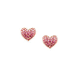 Nomination Crysalis Earrings, Studs, Heart, Pink Cubic Zirconia, Silver