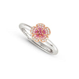 Nomination Crysalis Ring, Flower, Pink Cubic Zirconia, Silver