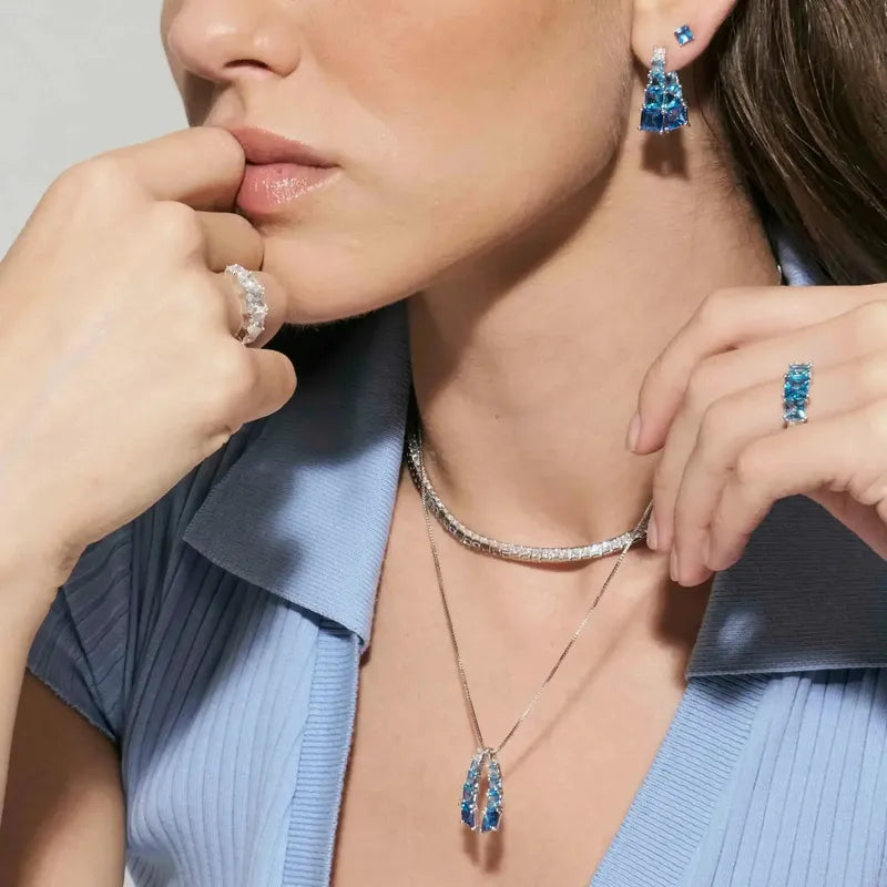 Nomination Daytonight Necklace, Cubic Zirconia, Sterling Silver