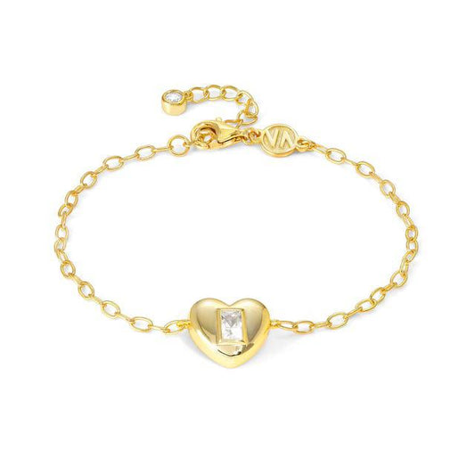 Nomination Domina Bracelet, Heart, , Cubic Zirconia, 24K Gold