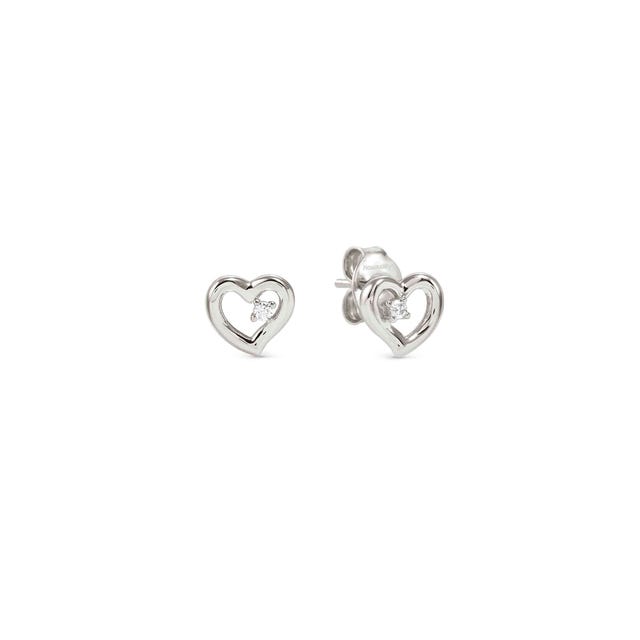 Nomination Dream Beats Heart Earrings White Stones
