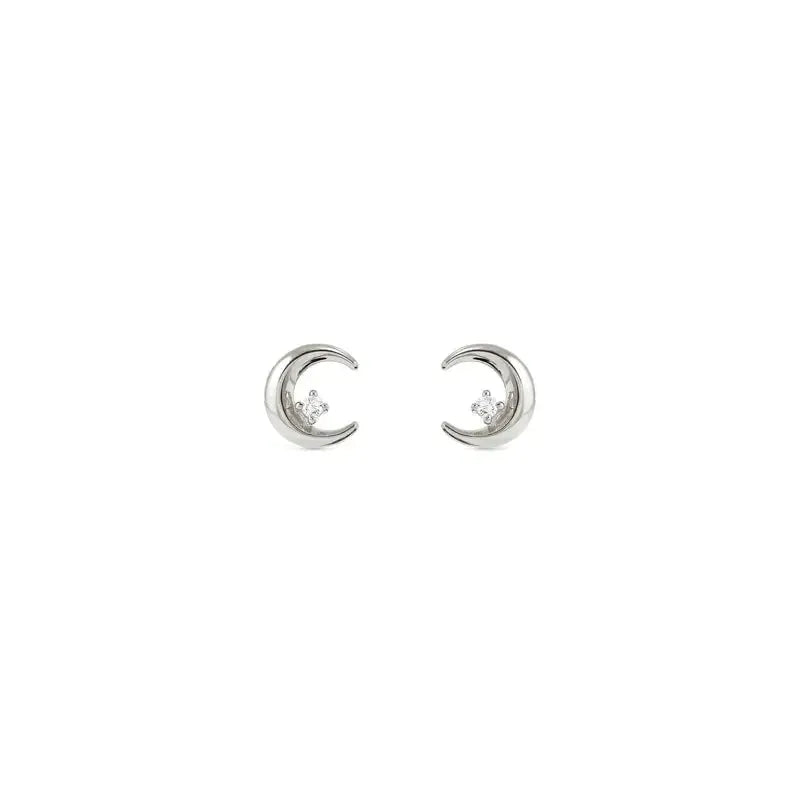Nomination Dreams Beats Moon Stud Silver Earrings