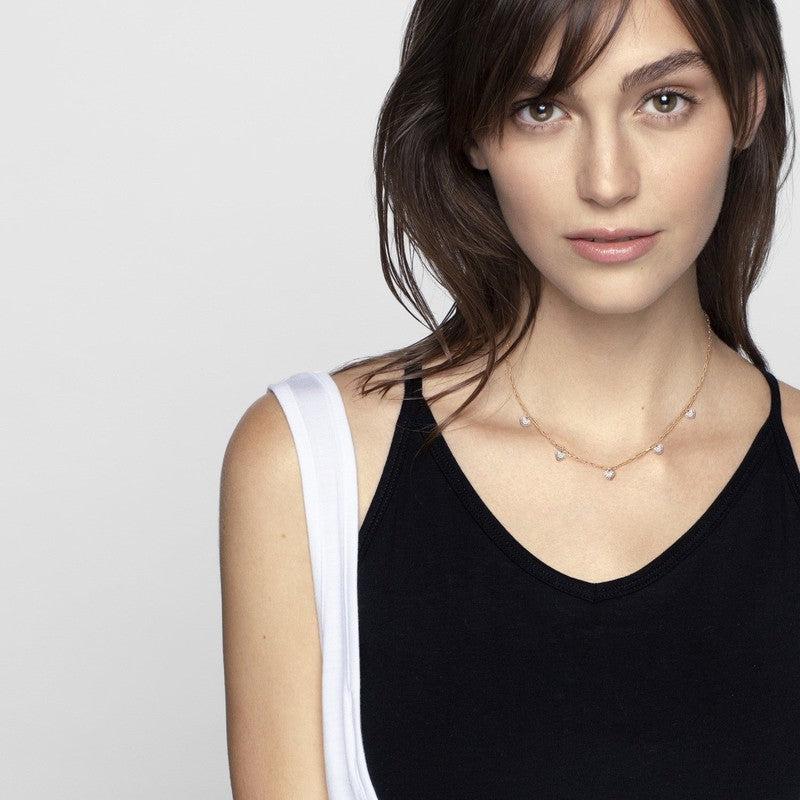 Nomination Easychic Hearts Necklace 22K Rose Gold Finish