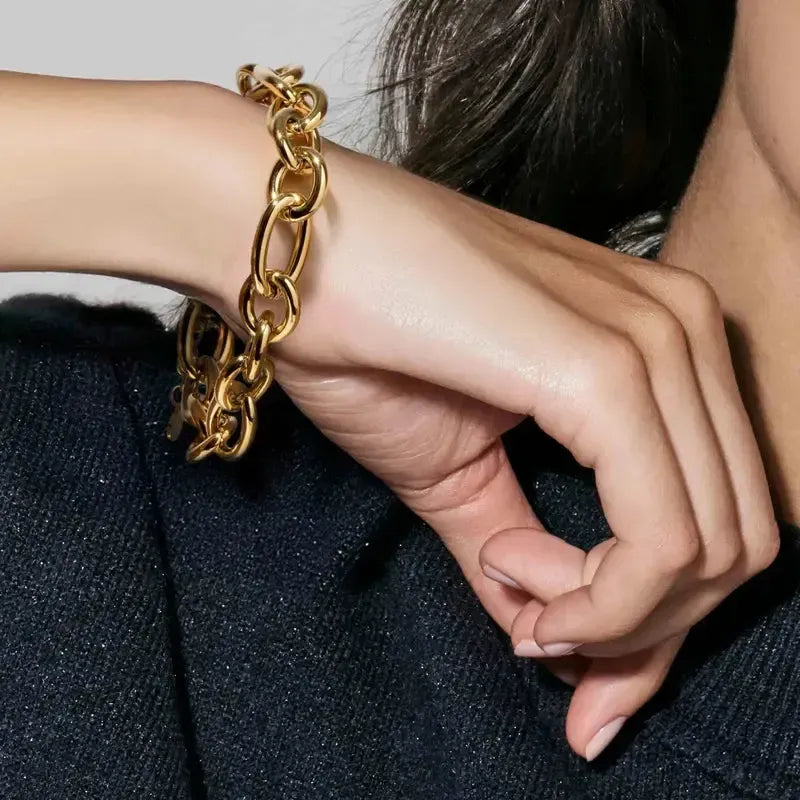 Nomination Ecclectica Gold Chunky Chain Bracelet