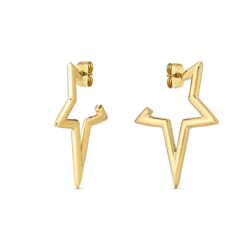 Nomination Ecclettica Star Gold Hoop Earrings