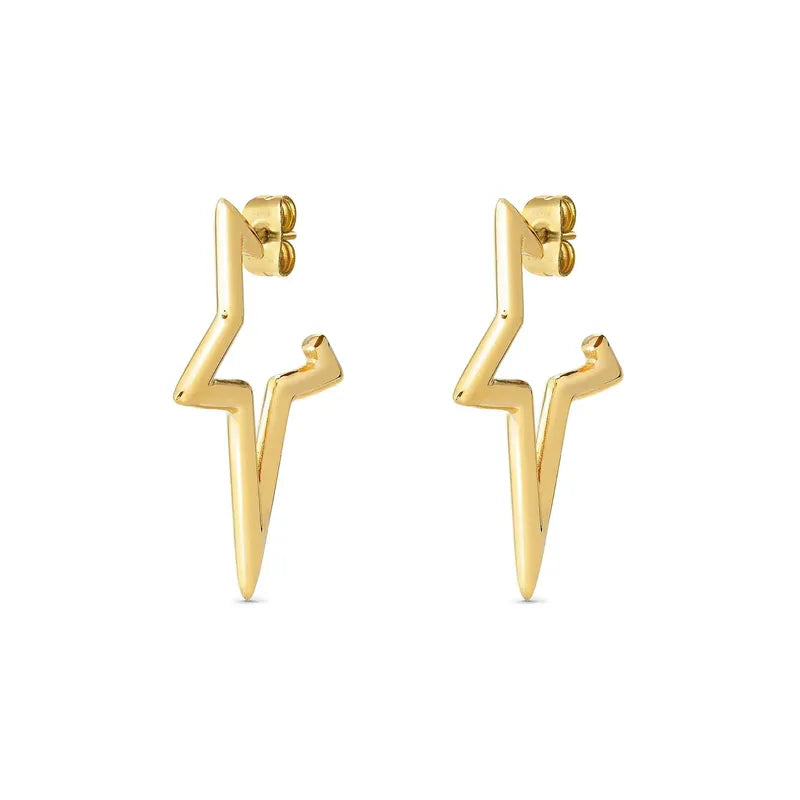 Nomination Ecclettica Star Gold Hoop Earrings