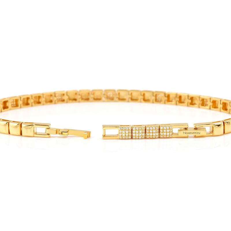 Nomination Enigmatic Shine Gold Cubic Zirconia Pavé Bracelet