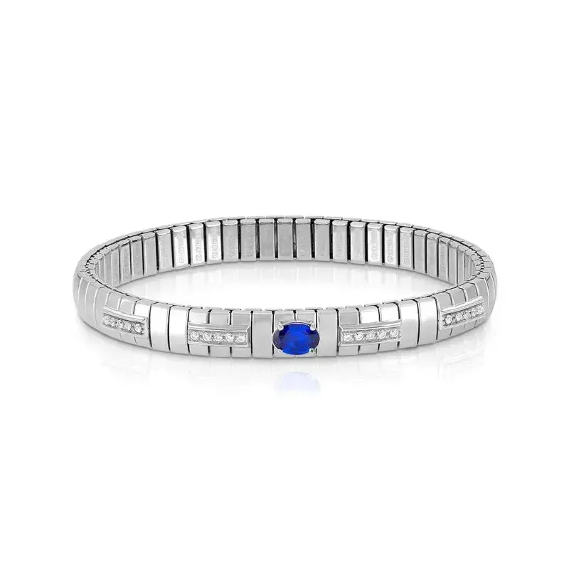 Nomination Extension Bracelet with Blue Oval Stone