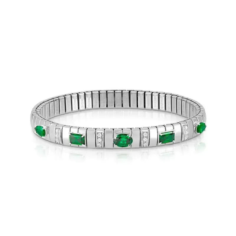 Nomination Extension Bracelet with Dark Green Cubic Zirconia