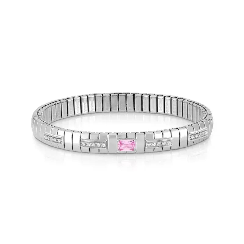 Nomination Extension Bracelet with Pink Baguette Cubic Zirconia