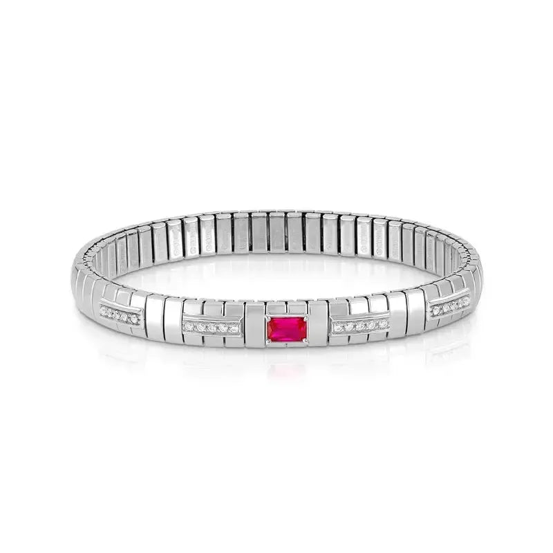 Nomination Extension Bracelet with Red Baguette Cubic Zirconia