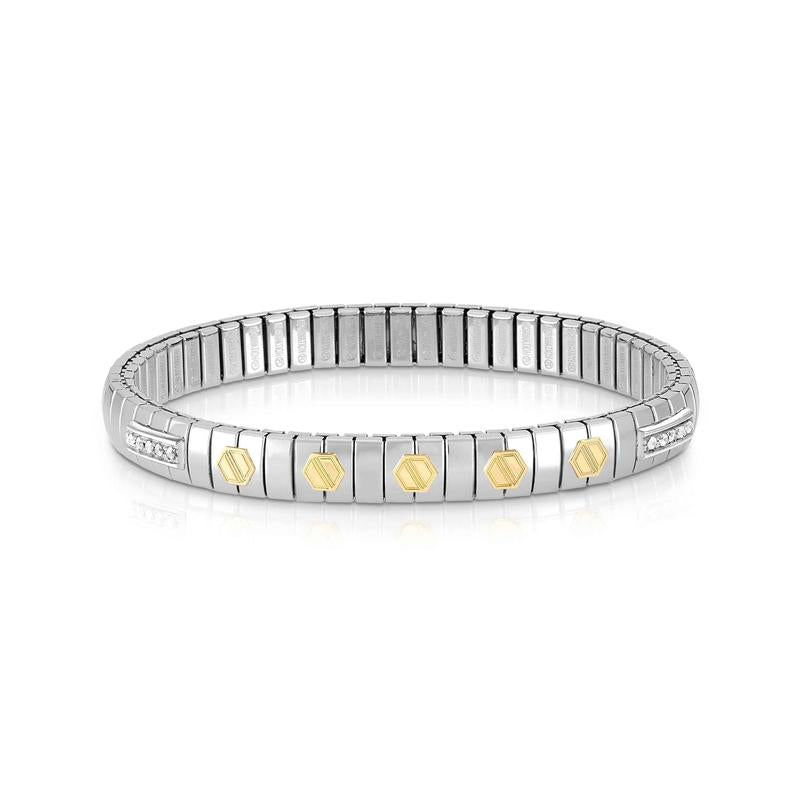 Nomination Extension Bracelet with Symbols and Cubic Zirconia Pavé