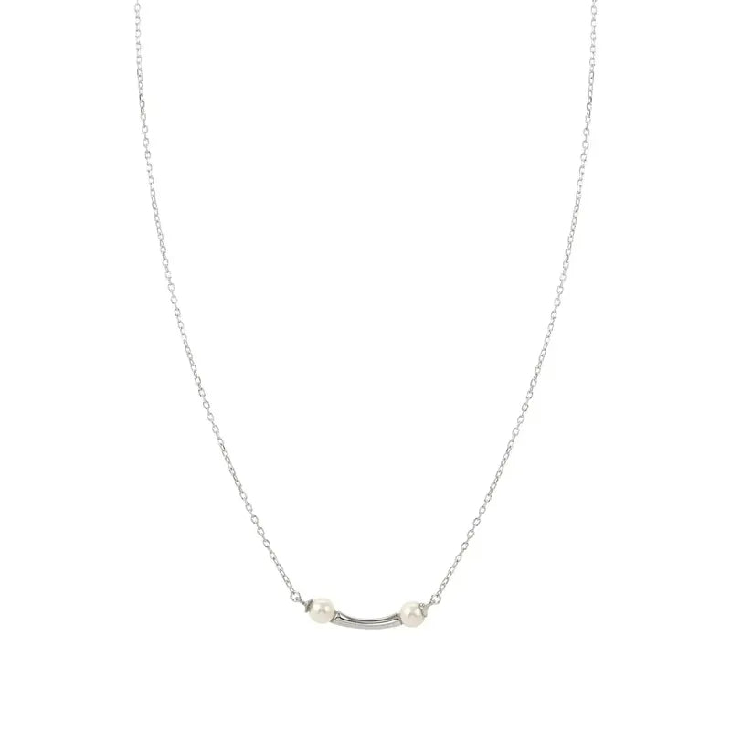 Nomination Fashion Era Necklace with 2 Pearls, Sterling Silver