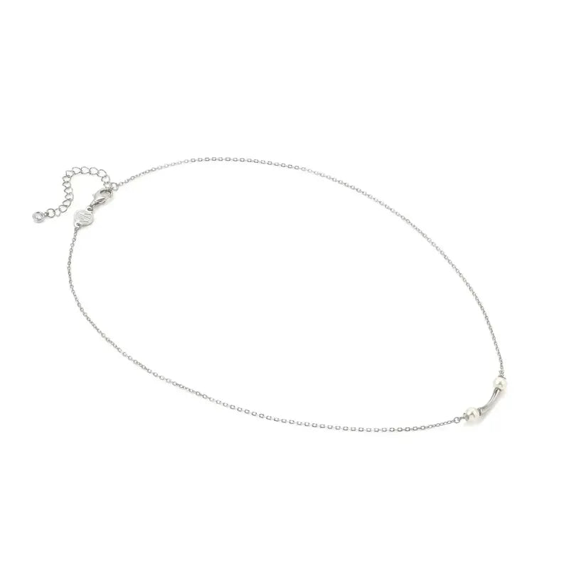 Nomination Fashion Era Necklace with 2 Pearls, Sterling Silver