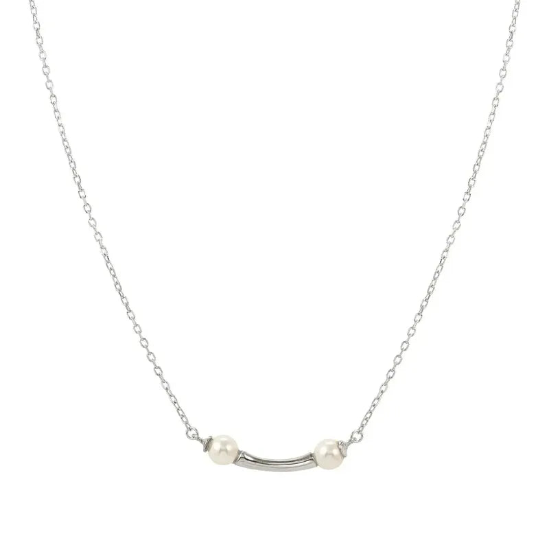 Nomination Fashion Era Necklace with 2 Pearls, Sterling Silver