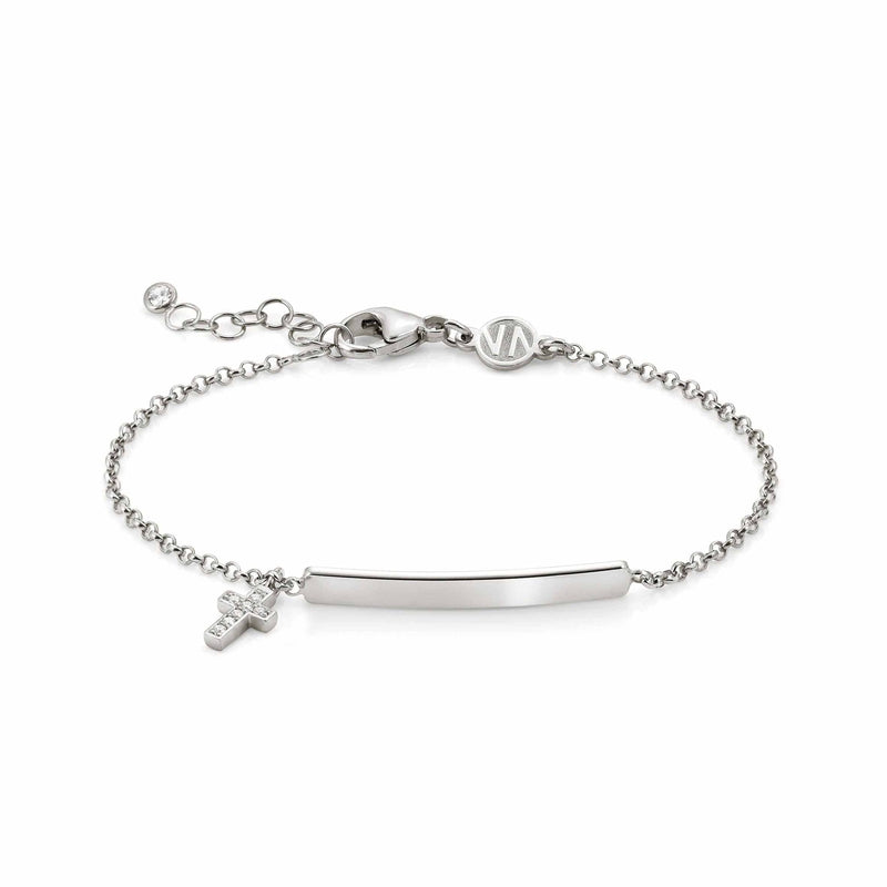 Nomination Gioie Bracelet featuring Cross pendant in Sterling Silver with Swarovski Zirconia