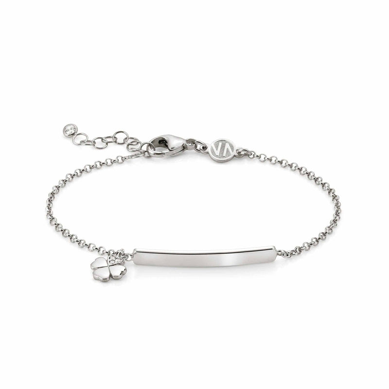 Nomination Gioie Bracelet featuring Four-leaf pendant in Sterling Silver with Swarovski Zirconia
