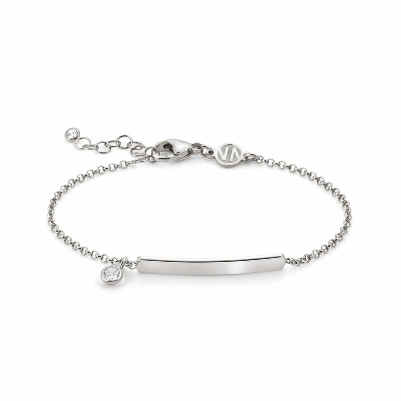Nomination Gioie Bracelet with inscribable plaque in Sterling Silver - white