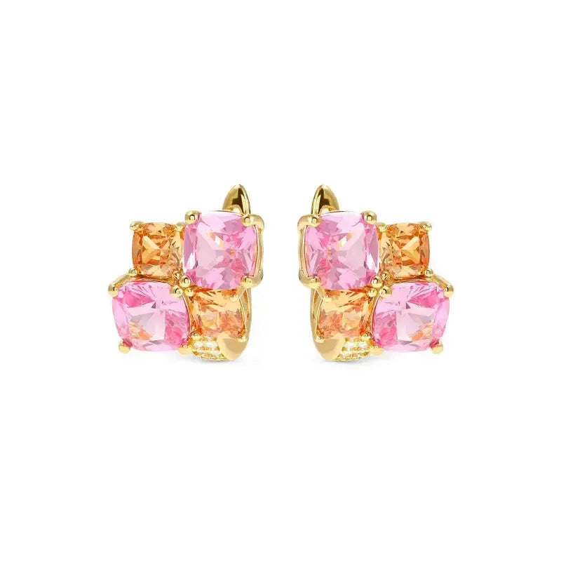 Nomination Gold Color Wave Aurora Cubic Zirconia Latch-Back Earrings