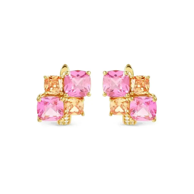 Nomination Gold Color Wave Aurora Cubic Zirconia Latch-Back Earrings