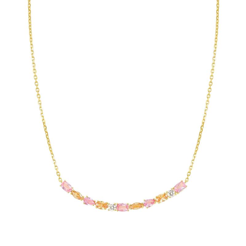 Nomination Gold Colour Wave Aurora Long Bar Necklace