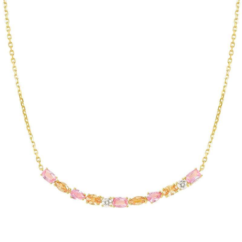 Nomination Gold Colour Wave Aurora Long Bar Necklace