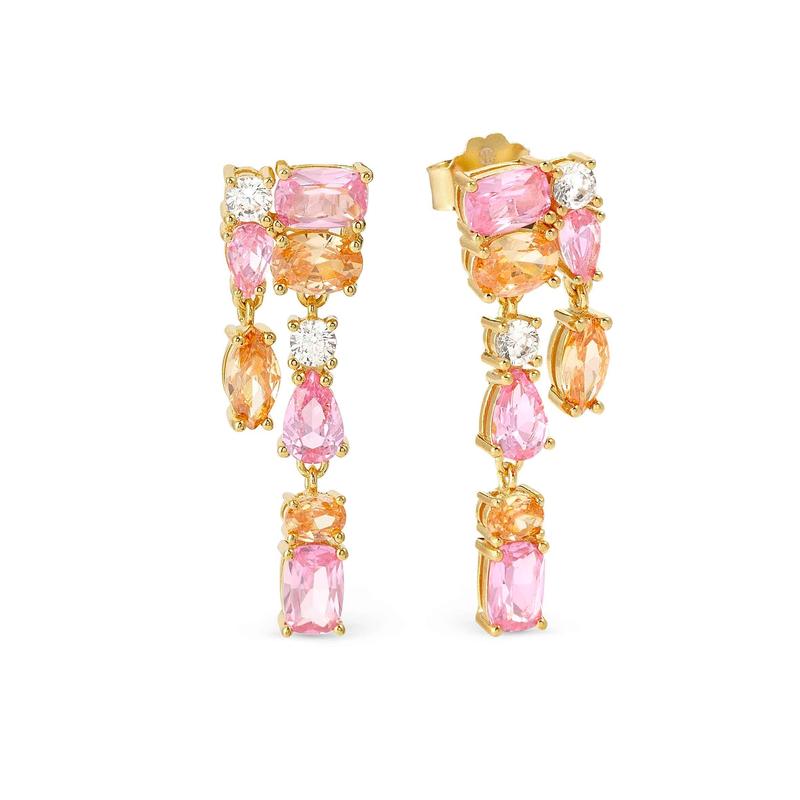 Nomination Gold Colour Wave Aurora Multi-Color Drop Earrings