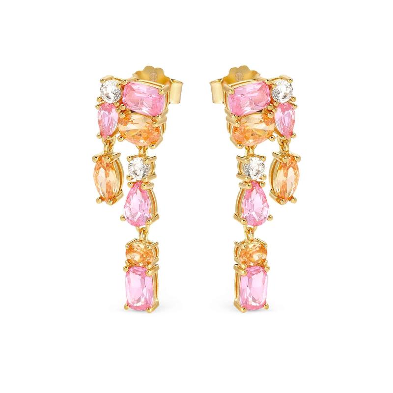 Nomination Gold Colour Wave Aurora Multi-Color Drop Earrings