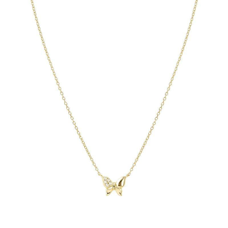 Nomination Gold Petit Sparkle Butterfly Necklace
