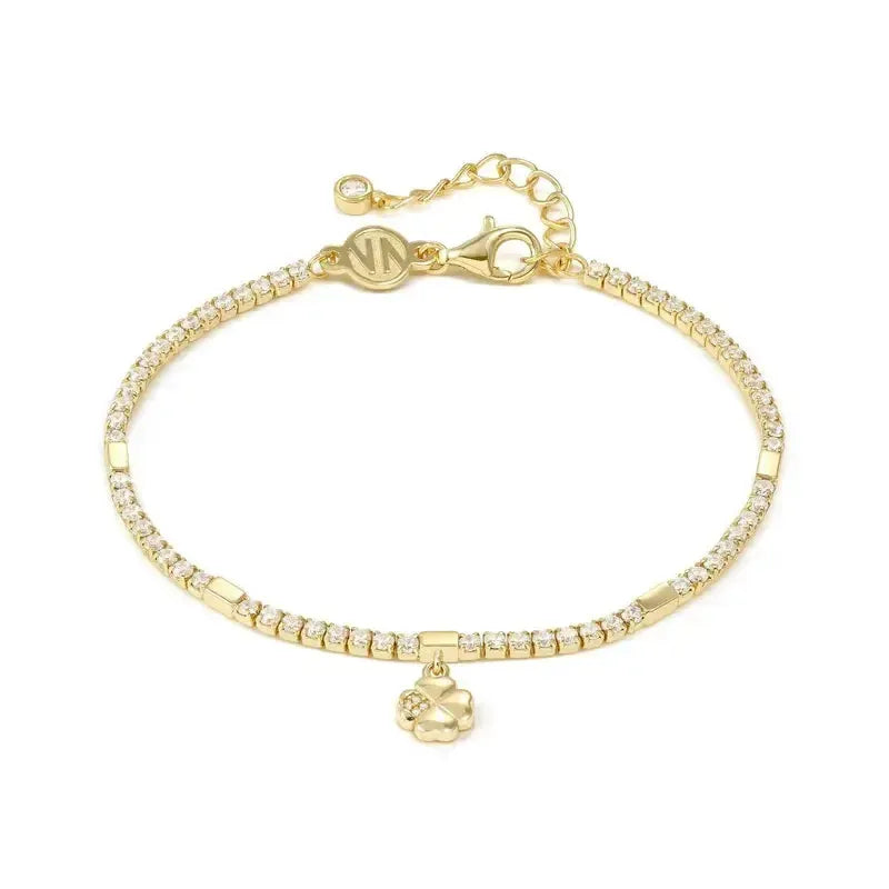 Nomination Gold Petit Sparkle Clover Tennis Bracelet