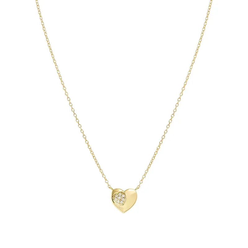 Nomination Gold Petit Sparkle Heart Necklace