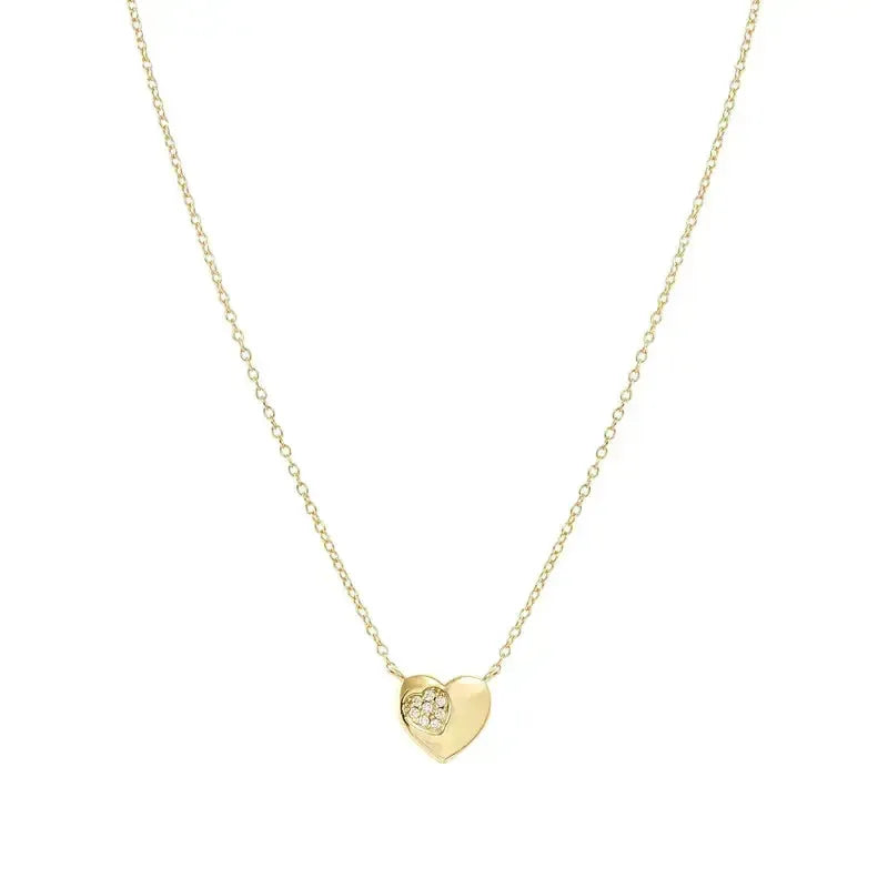Nomination Gold Petit Sparkle Heart Necklace