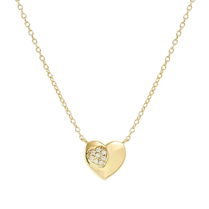 Nomination Gold Petit Sparkle Heart Necklace