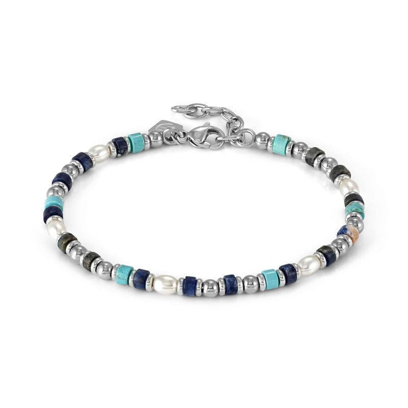 Nomination InstinctStyle Sea Edition Bracelet with Pearl, Turquoise & Sodalite, 4 mm - front
