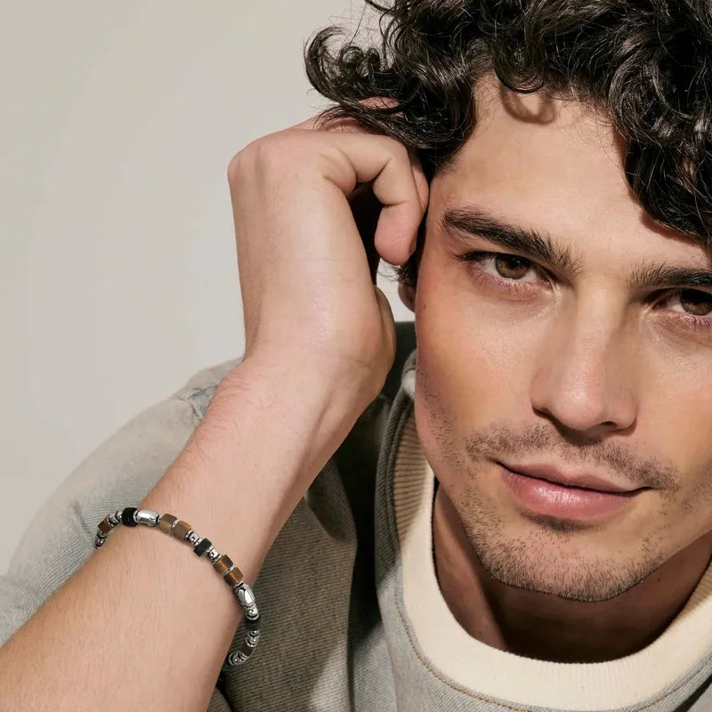 Nomination Instinctstyle Infinity Bracelet with Turquoise Block Stones