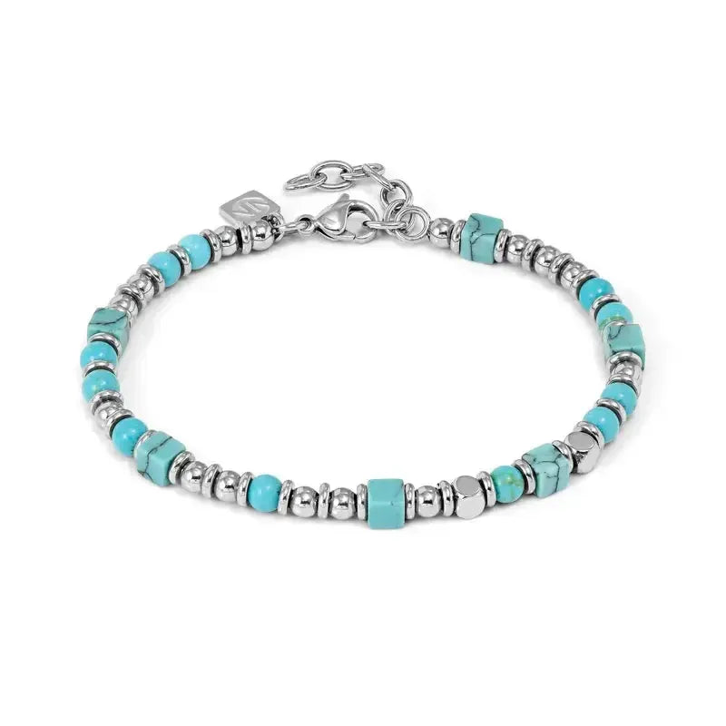 Nomination Instinctstyle Infinity Silver Bracelet with Colored Squared Stones