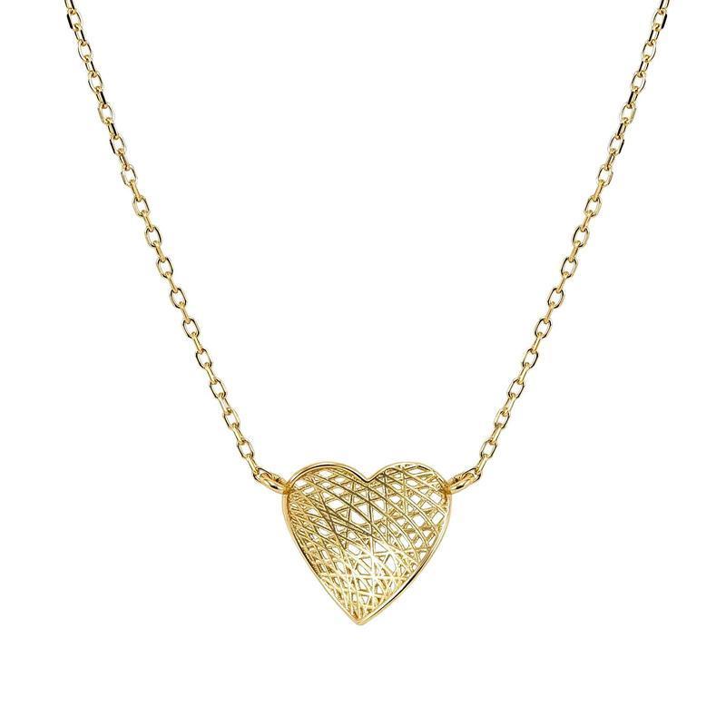 Nomination Leaf of Light Heart Necklace, Gold