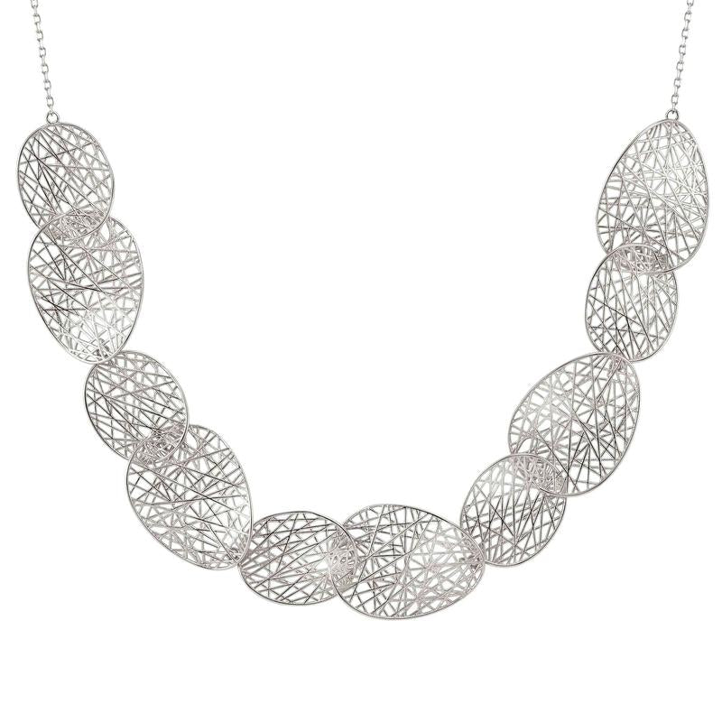 Nomination Leaf of Light Necklace with Large Ovals, Sterling Silver