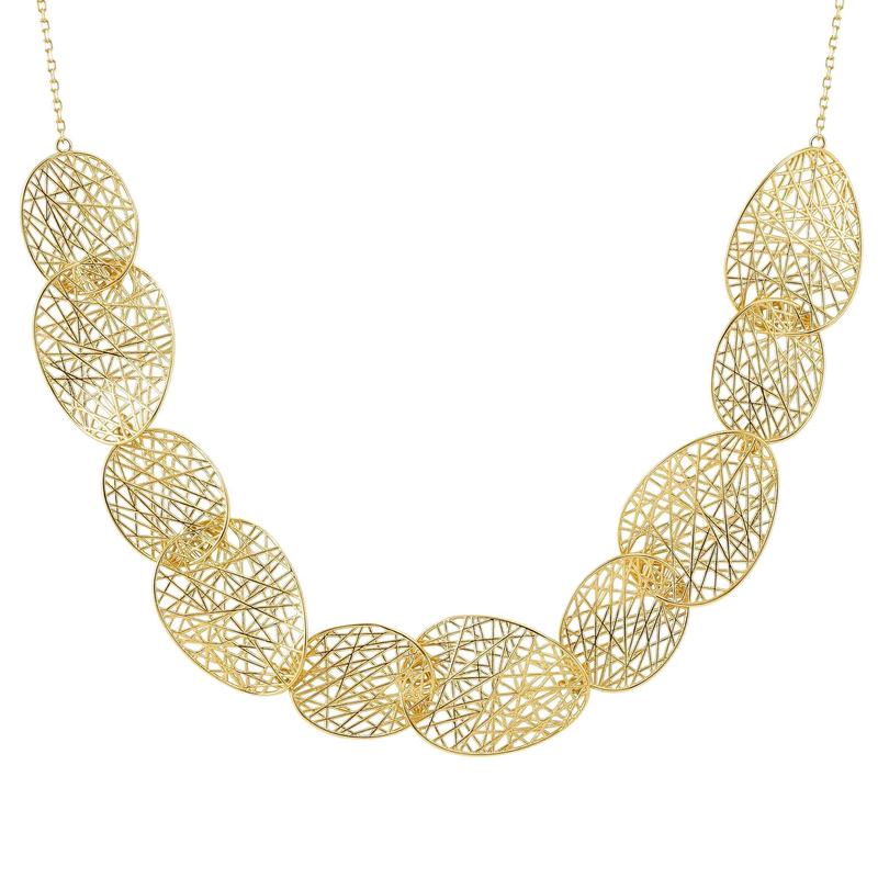 Nomination Leaf of Light Necklace with Large Ovals, Gold